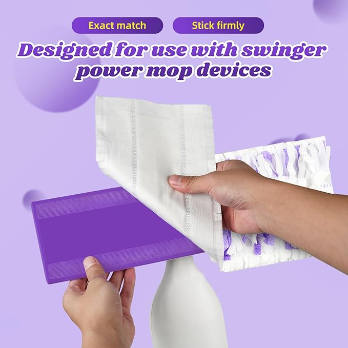 24 Pack Disposable Mop Pads for Power Mop Multi-Surface Mop, Floor Cleaning Replacement Mopping Pads Refills
