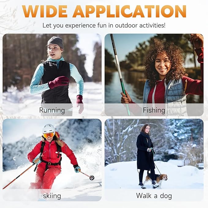 KOVNLO Heated Vest for Women With Battery Pack Included, Smart Button with Light-out Design, Electric Heated Jackets
