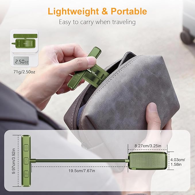 Gritin 19 LED Rechargeable Book Light for Reading in Bed with Memory Function- Eye Caring 3 Color Temperatures,Stepless Dimming Brightness,80 Hrs Runtime Clip on Light for Book Lovers-Dark Green