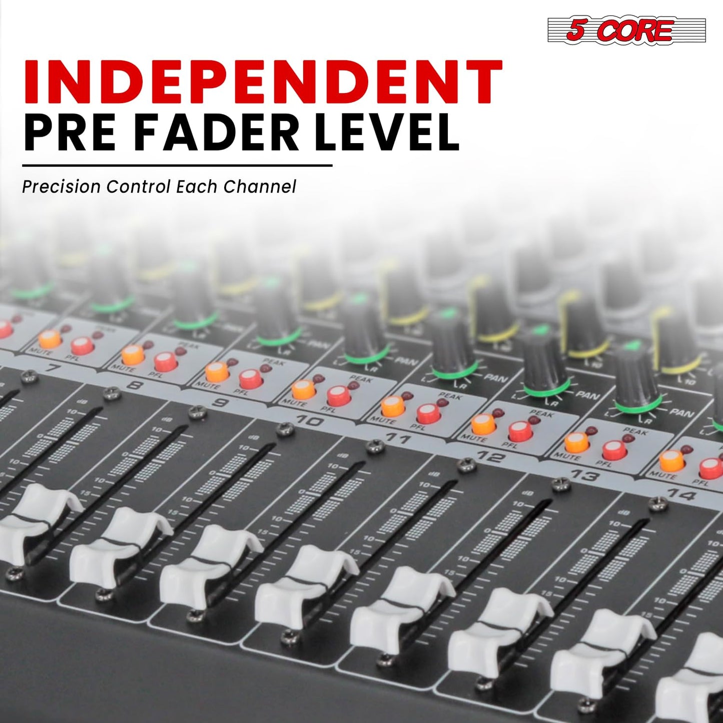 5 Core Audio Mixer 8 Channel Dj Mixing Board Professional Bluetooth Usb Analog Mezclador De Audio Phantom Power Rackmount Consol