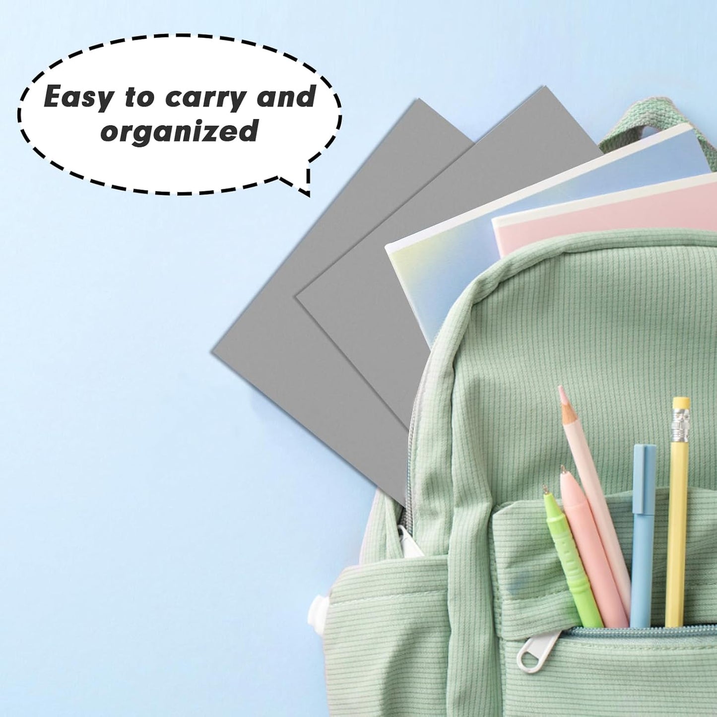 Two Pocket Folders, 50 Pack, Letter Size, Grey