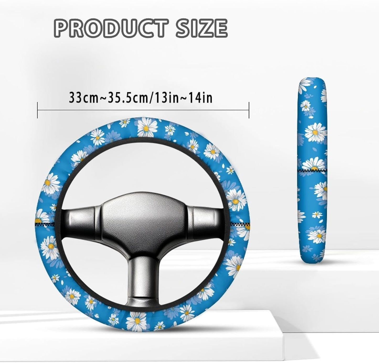 Daisy Golf Cart Steering Wheel Covers Blue Golf Cart Steering Wheel Cover Soft Boat Steering Wheel Cover Keep Cool in The Heat