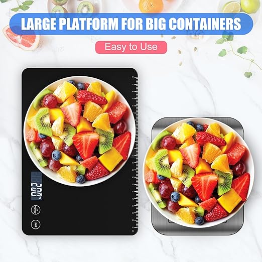 Digital Kitchen Scale, Large Capacity, Easy Tare Function, Large LCD Display, Perfect for Cooking, Baking, and Meal Prep