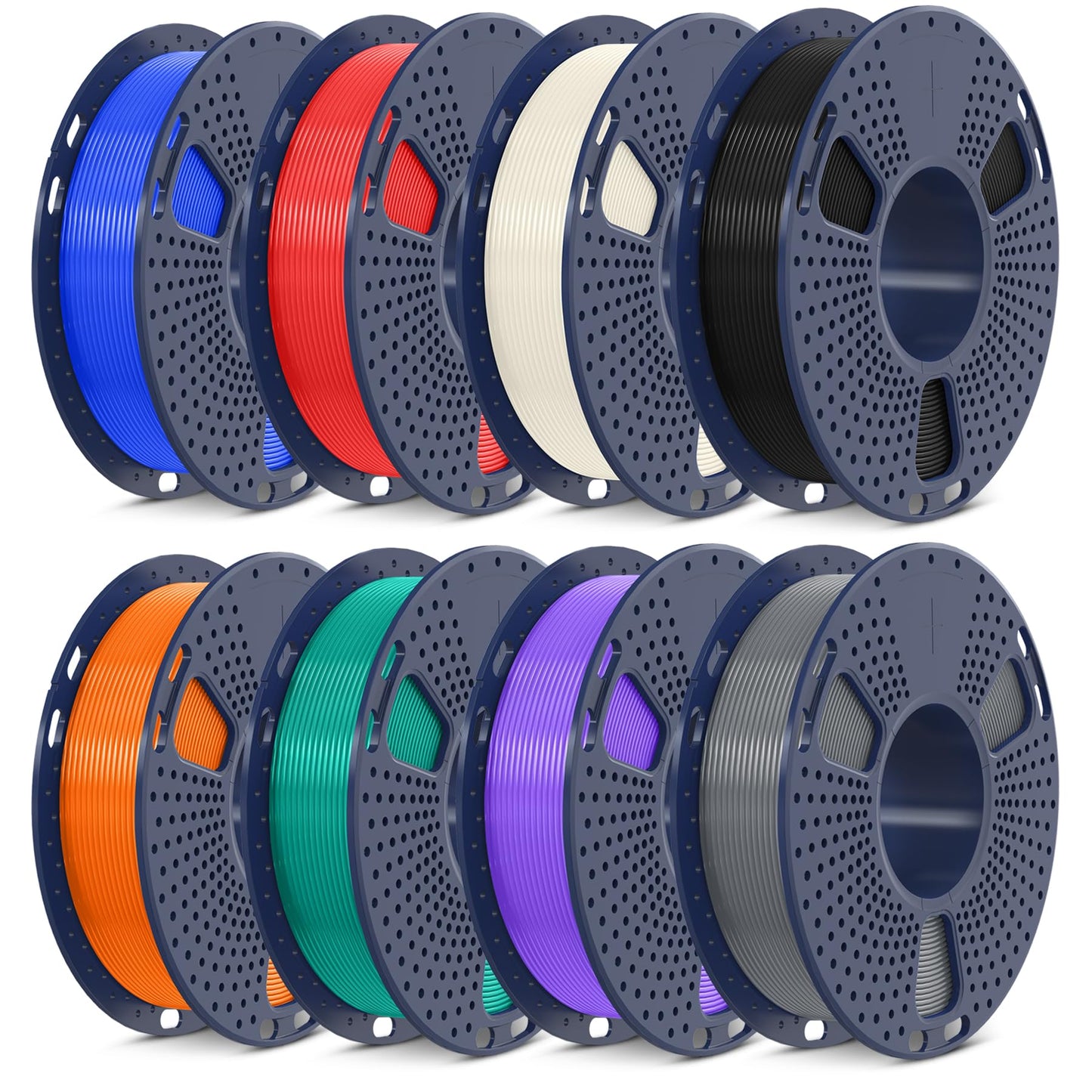 SUNLU 8 Packs ASA Filament 1.75mm, UV/Rain/Heat Resistant 3D Printer Filament, Great 3D Filament for Outdoor, 2kg in Total, 0.25