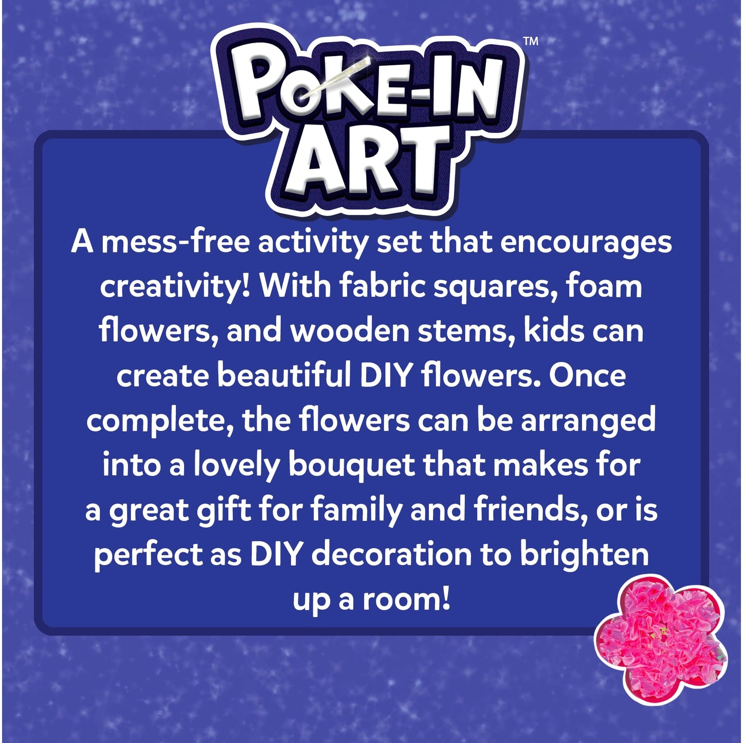 Skillmatics Poke-in Art - Flower Bouquet, DIY Wood Craft Kit, Mess-Free Creative Play for Girls and Boys Ages 4, 5, 6, 7, 8, 9, Fine Motor Skills, Screen-Free Fun