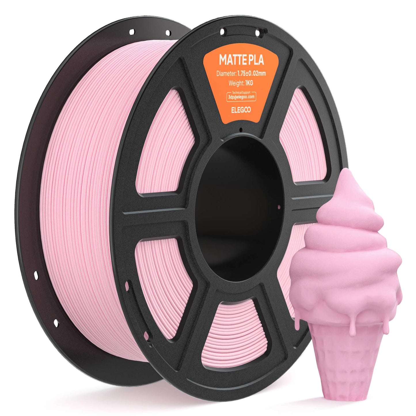 ELEGOO Matte PLA Filament 1.75mm Sakura Pink 1KG, 3D Printer Filament High Precision, 1kg Spool (2.2lbs) Fits for Most FDM 3D Pr