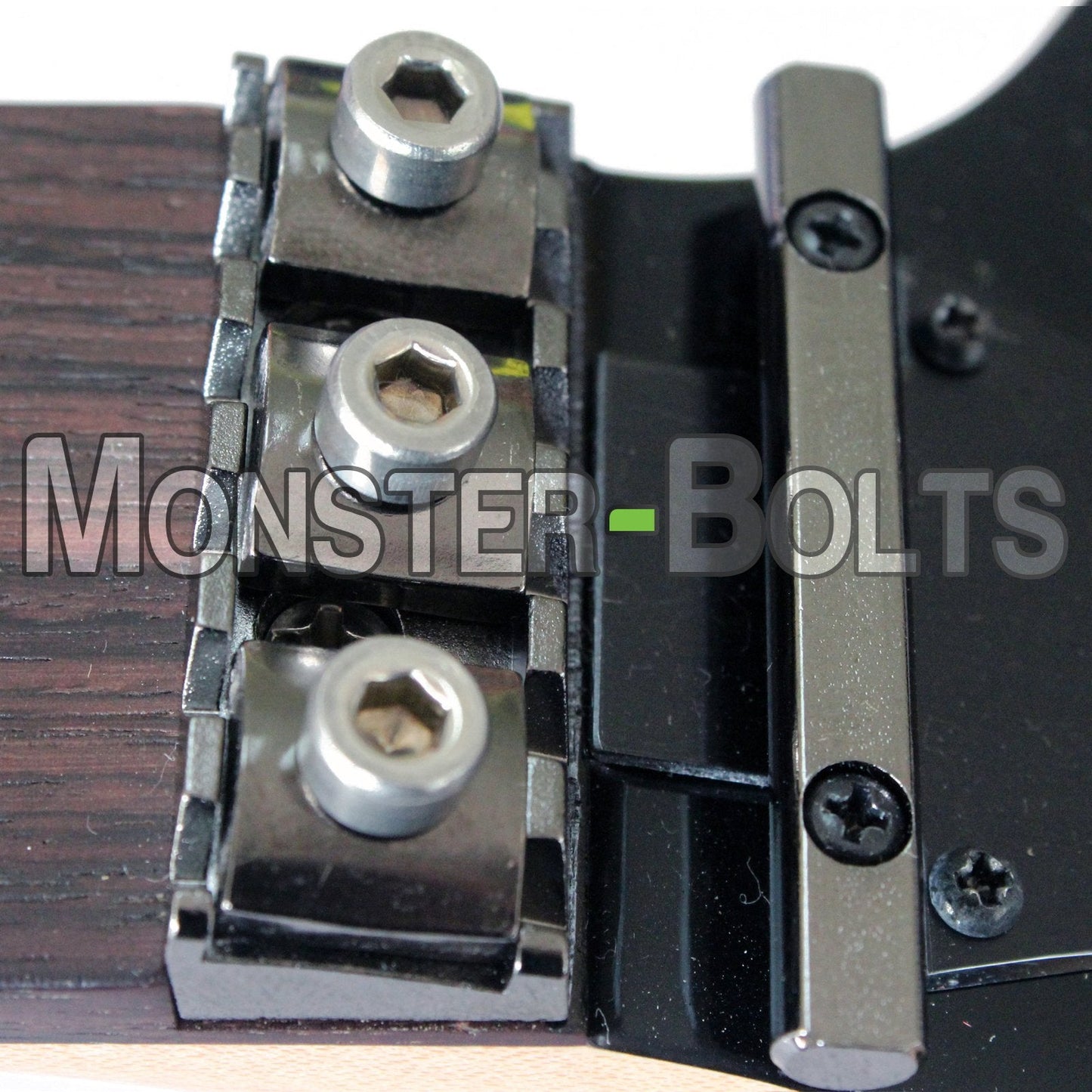 Stainless/Black Alloy Steel/Titanium - Floyd Rose Style Guitar Locking Nut Screws Set - Monsterbolts (Qty 4, Titanium - Fuchsia)