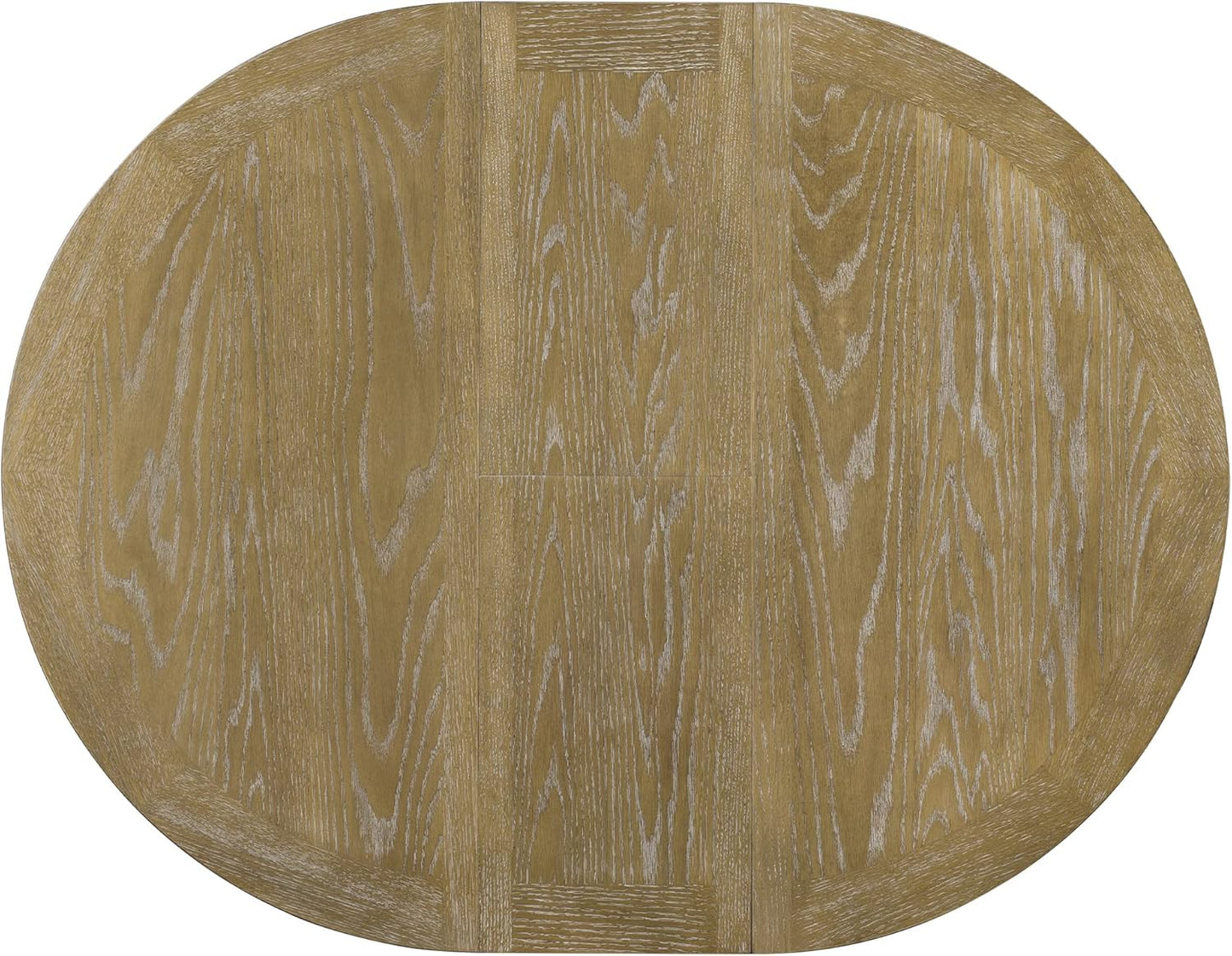 Retro Style Round Dining Table with 12" Removable Leaf for Kitchen/Living Room, Space-saving Solid Wood Tabletop Extendable Circular to Oval (42" to 54") with X-shaped Base Legs for Apartment Bistro