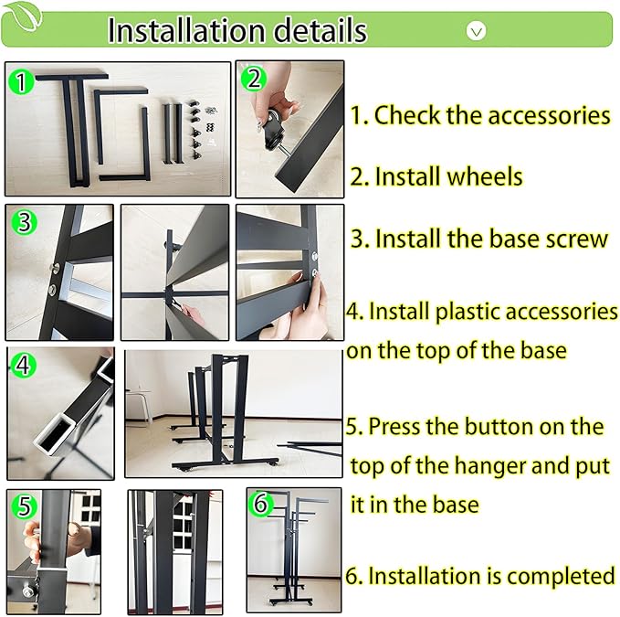 Floor Standing Metal Garment Rack - Heavy Retail Display Racks With Wheels, 6 Arms Clothing Rack, Square Tubing Portable Shirt Racks, Merchandise Display For Hanging Clothes (Silver)