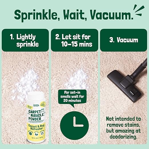 Sunny & Honey Carpet Freshener Powder - 20 oz, Summer Lemonade Scent - Dry Carpet Cleaner with No Residue - Pet & Kid Safe Upholstery Cleaner - Natural Rug Powder Formula