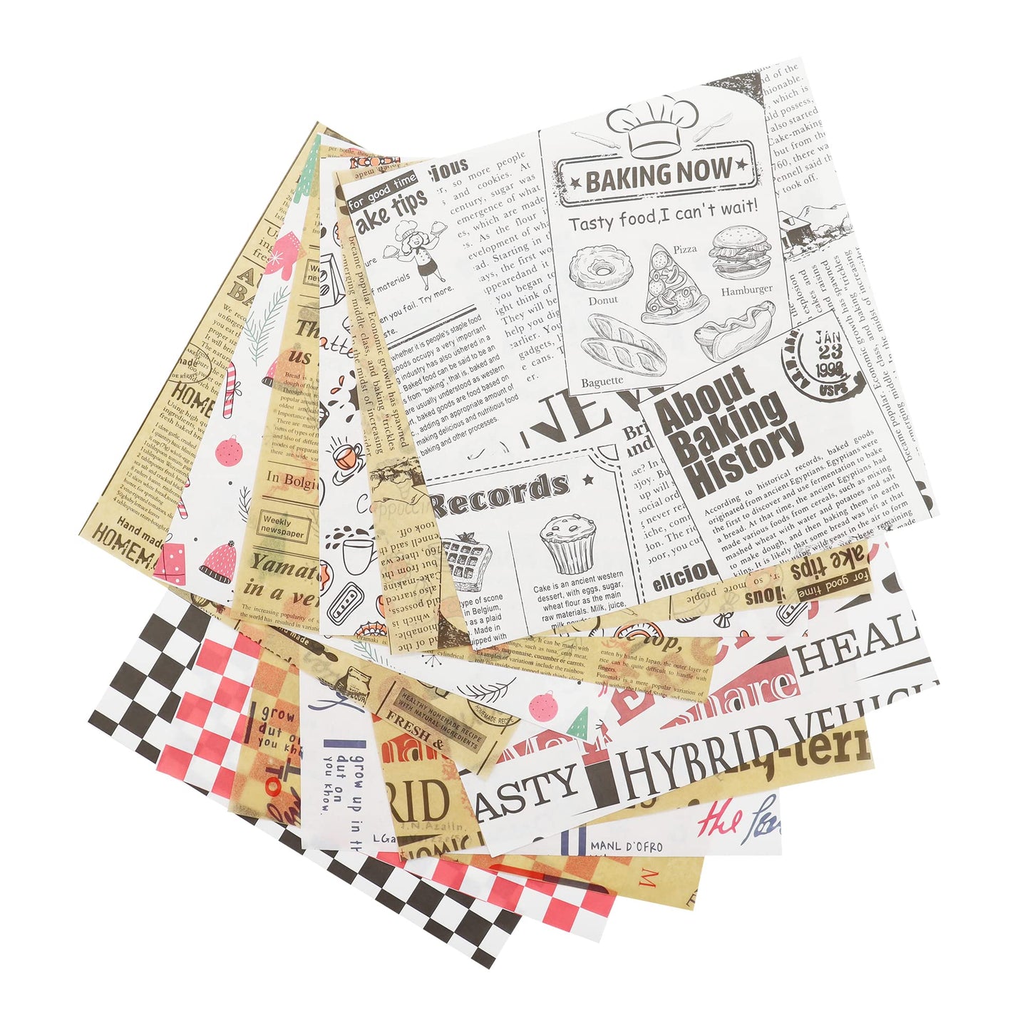 Premium Deli Paper 12"x12"- 200 Pack - Water & Grease Resistant, Greaseproof Liners for Food Boats - Pre Cut Deli Sandwich Wrappers - Food Basket Sheets for BBQ, Picnic, Tray Liner