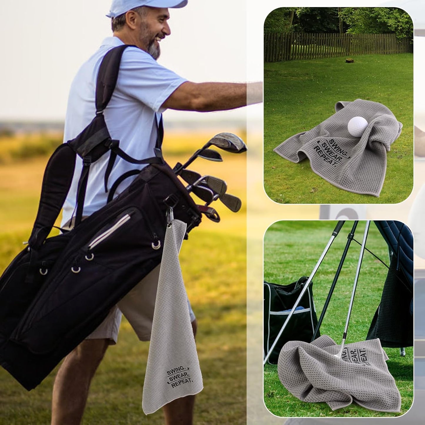 Golf Gifts for Grandpa Unique Gifts for Grandpa Funny Golf Gifts for Men Including Tumbler Mug Socks Sport Towel Baseball Cap Notepad Relief Stress Ball for Birthday Christmas Father Day