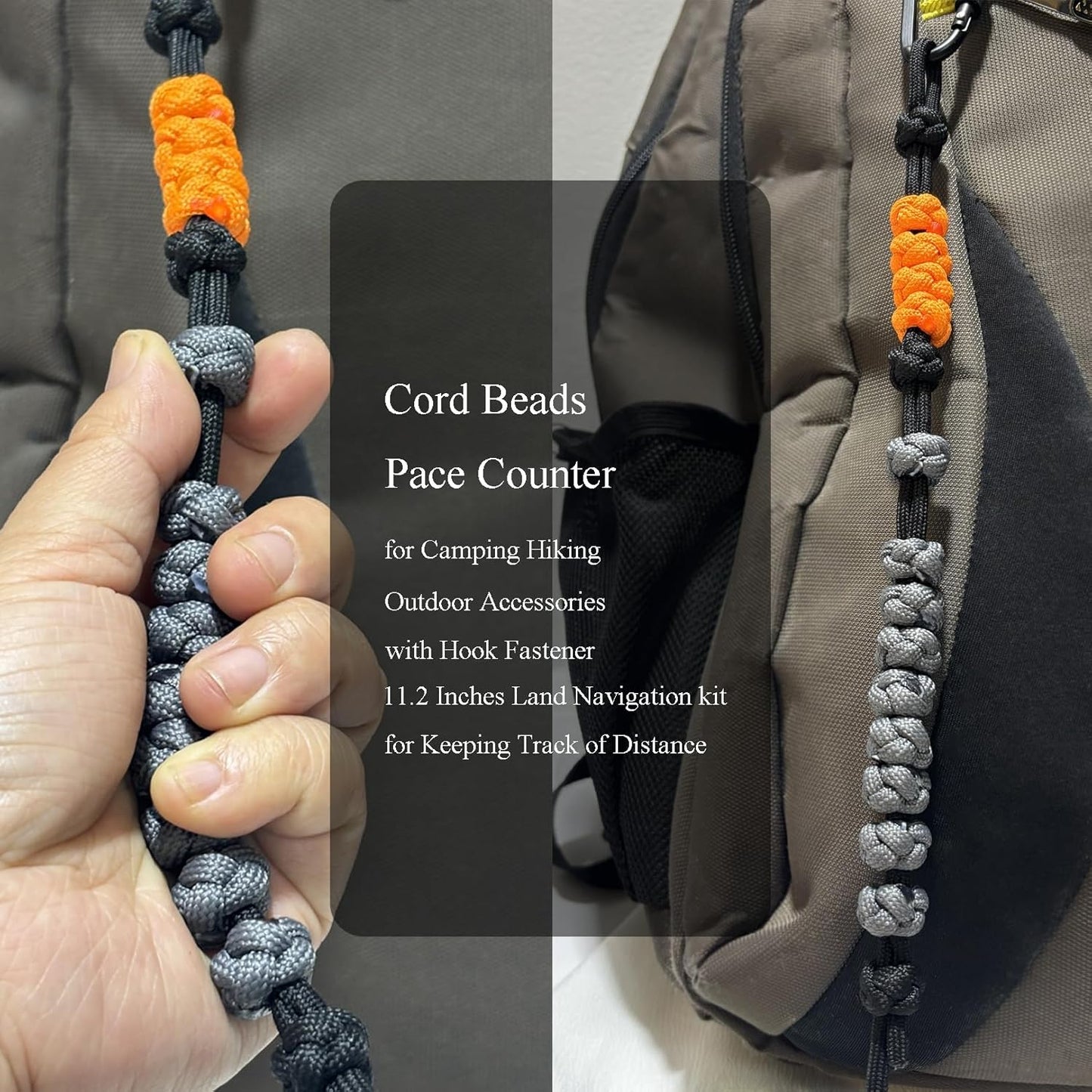 DAOSUN Paracord Ranger Beads Pace Counter, Hand Woven Lop Counter for Swimming Light Weight Golf Stroke Count Bracelet