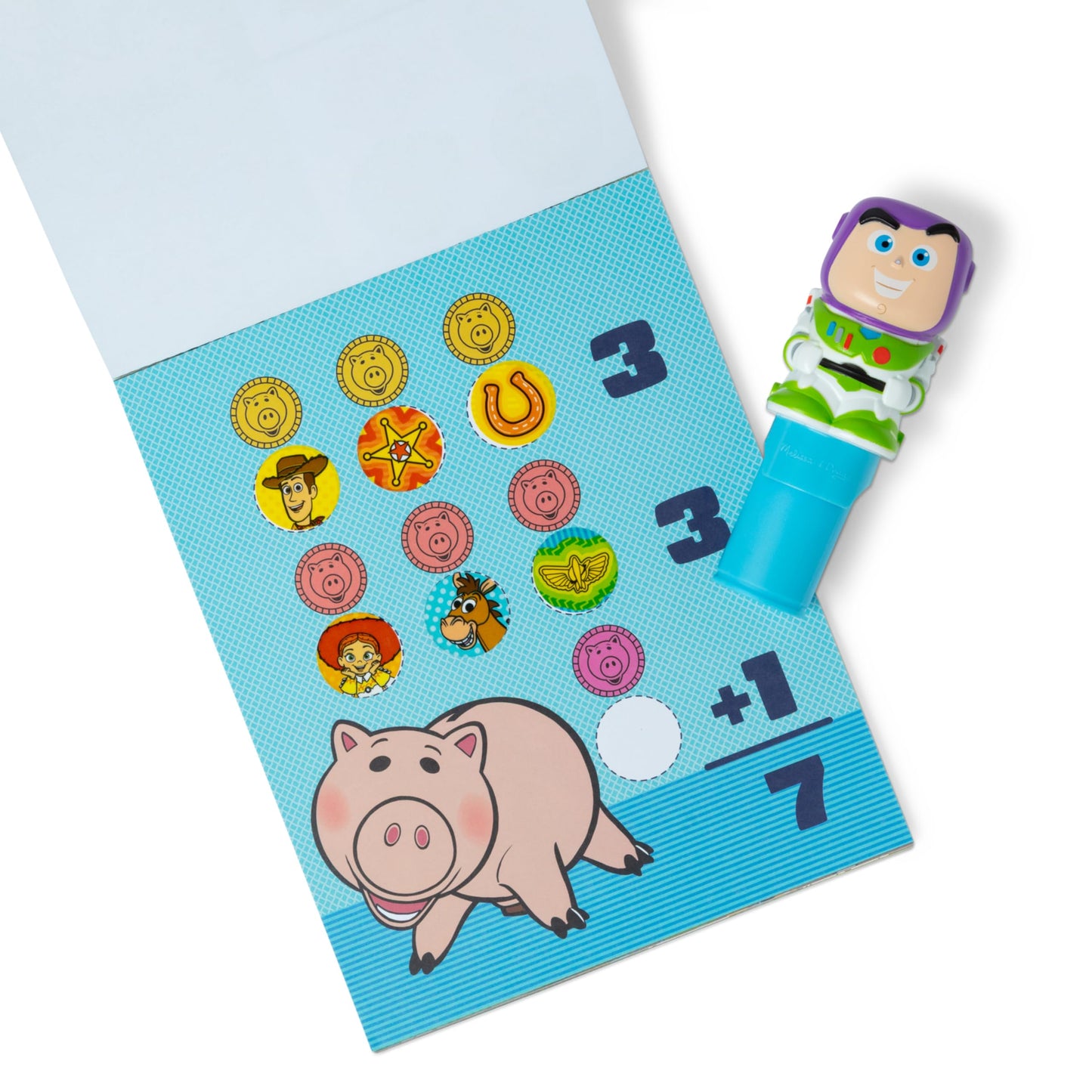 Melissa & Doug Sticker Wow!™ 24-Page Activity Pad and Sticker Stamper, 300 Stickers, Arts and Crafts Fidget Toy Collectible Character – Disney Buzz Lightyear - for Kids Ages 3+ - FSC Certified