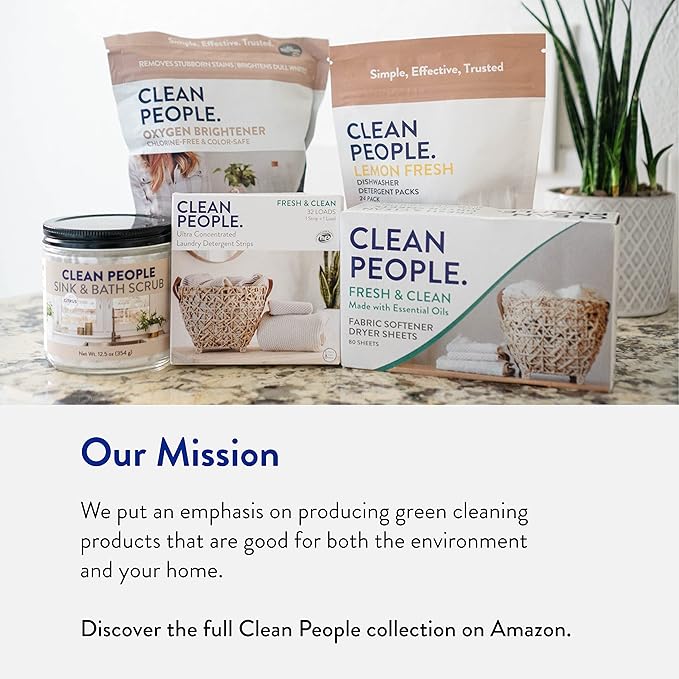The Clean People Laundry Detergent Pods - Hypoallergenic Laundry Pods - Ultra Concentrated, Recyclable Packaging, Stain Fighting - Lavender, 96 Pack