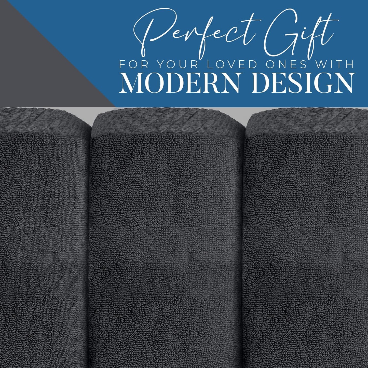 DAN RIVER Pack of 1 Bath Sheet 40x80 Inches, Extra Large Bath Towels Oversized, Absorbent Cotton Towels for Bathroom - Dark Gray
