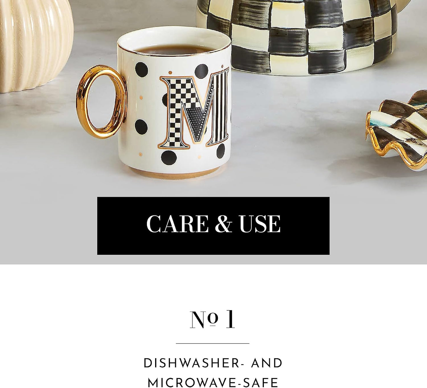 MACKENZIE-CHILDS My Mug, Decorative Ceramic Coffee Mug with Handle, W