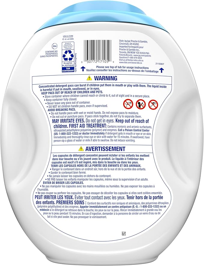Tide PODS Free & Gentle Laundry Detergent Soap Pacs, 102 Count, Laundry Detergent Pacs, Laundry PODS Detergent