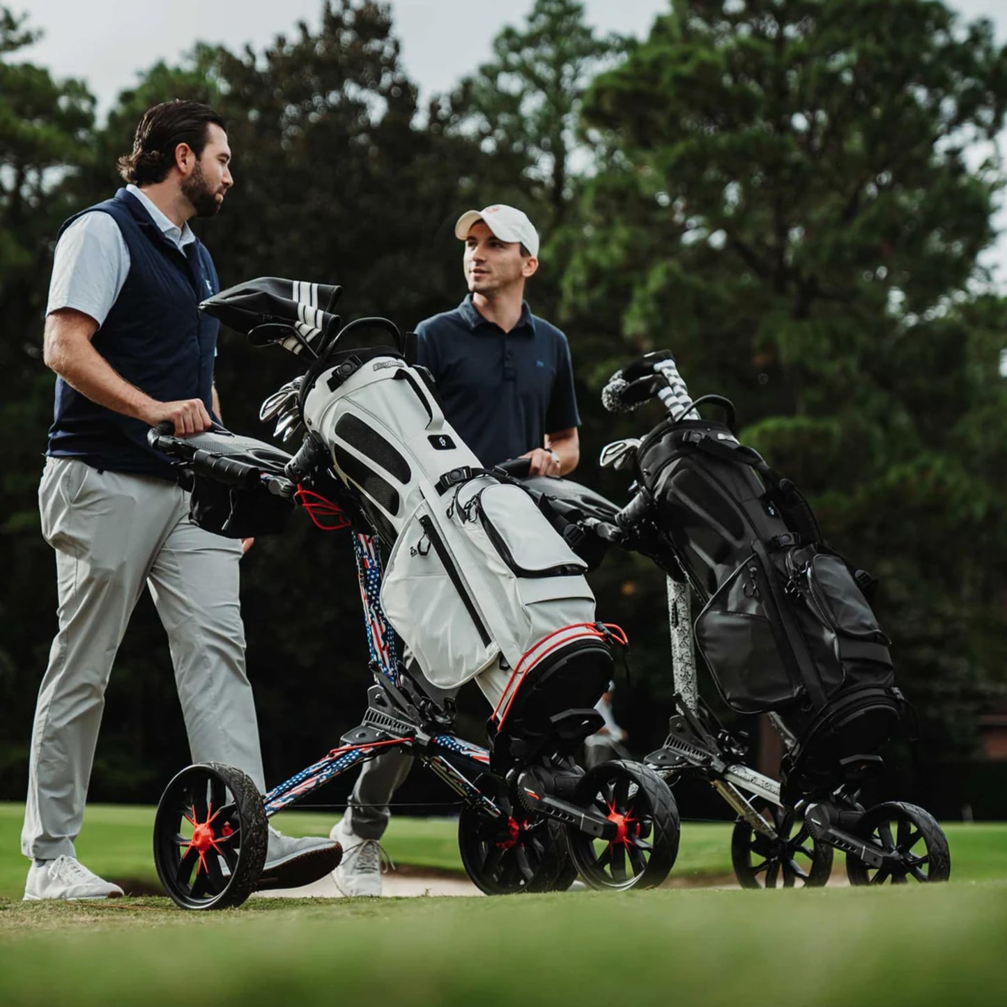 Bag Boy Nitron Golf Push Cart, Navy/Charcoal