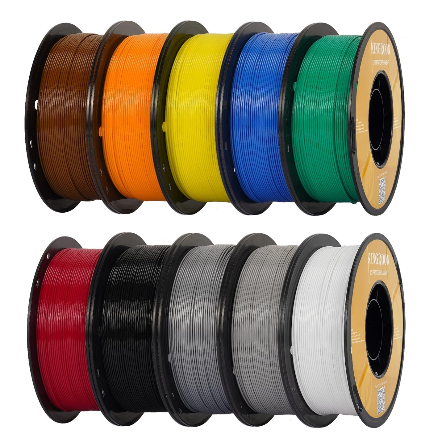 Kingroon High Speed PETG Bundle 3D Printer Filament 1.75mm, 3D Printer Rapid Filament for 30-600mm/s Hyper Printing Filament, Di