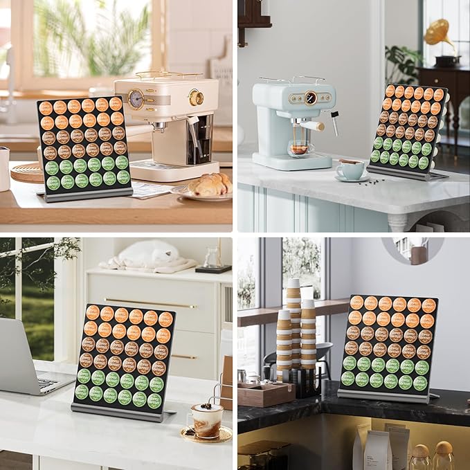 36 Pods K Cup Holder, Large Capacity Organizer Compatible with Keurig Pods, Creative and Space Saving Holder for Coffee Corner Office Kitchen