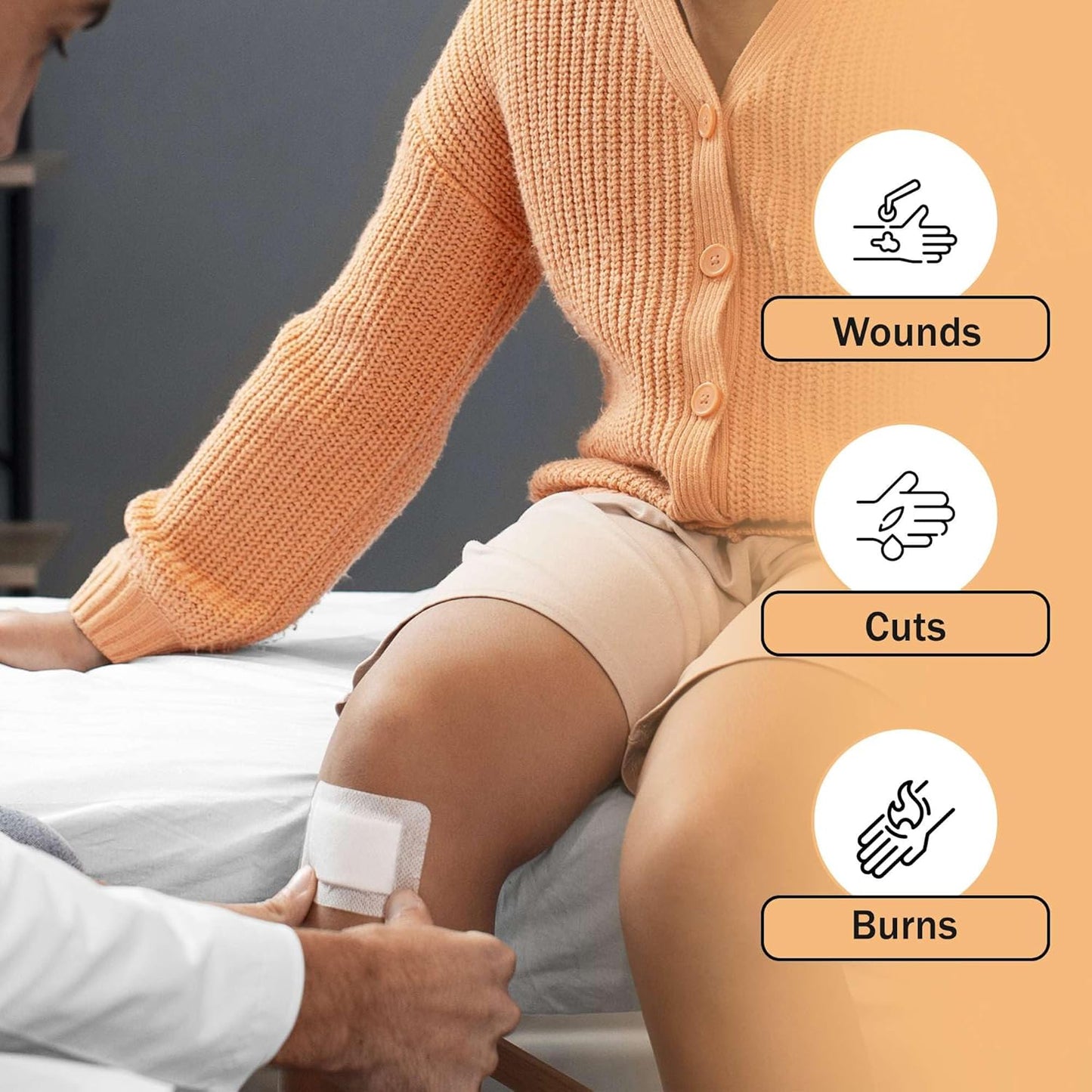 Bordered Gauze Island Dressing 4x4-25 Wound Bandages for Wound Protection - Good for Hospitals, Medical Facilities, First Aid Kits, and More