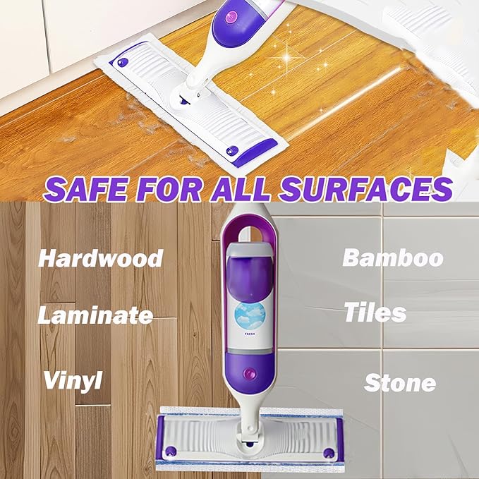 Disposable Power Mop Pad Refills for Swiffer Power Mop, Thicker Power Mop Pads Refills, Super Absorbent Multi-Surface Mopping Pad Refills for Floor Surface Cleaning, 10 Count