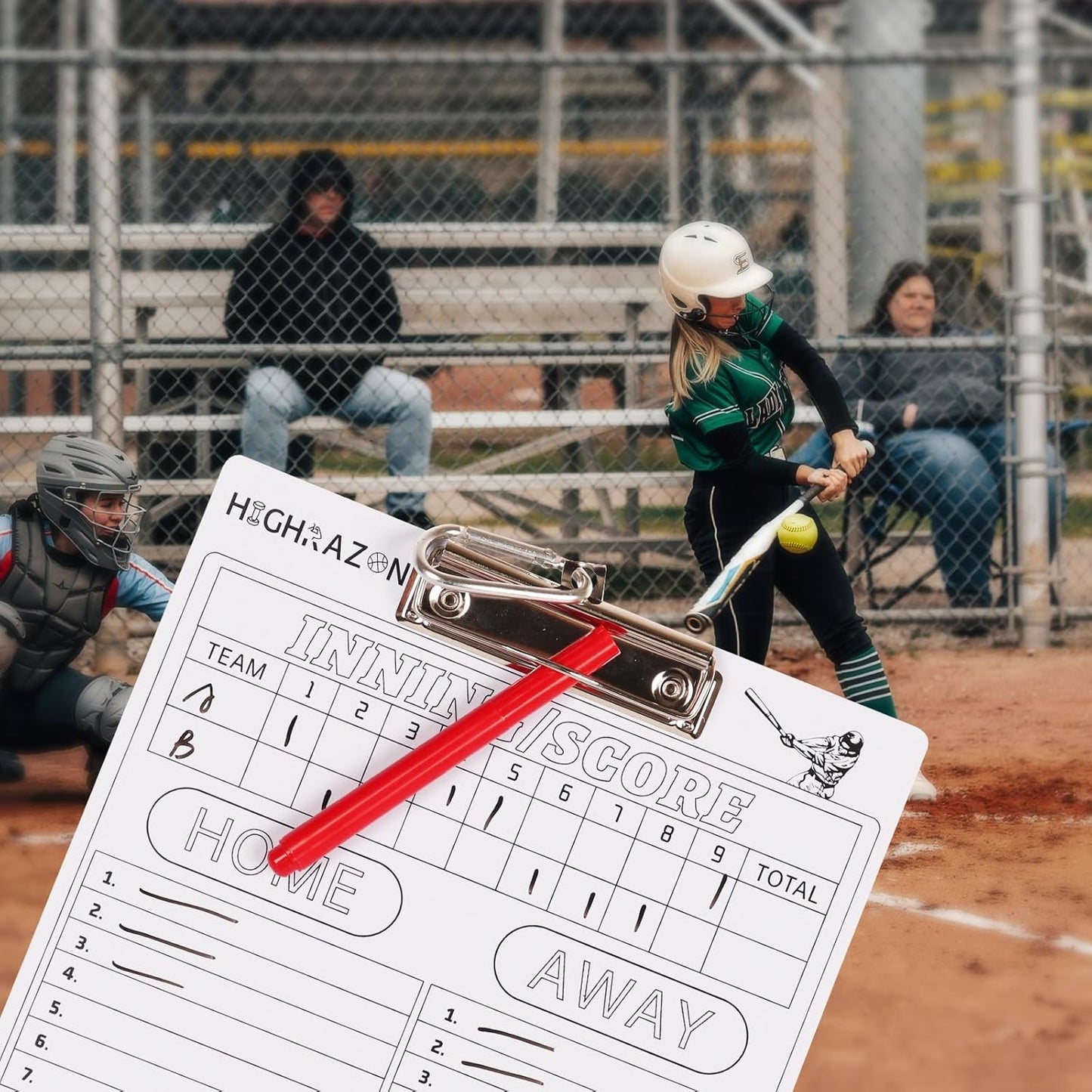 Magnetic Baseball Coach Clipboard, Dry Erase Coach Lineup Board, Premium Tactical Baseball Coaching Board with 40 Lineup Cards and Marker, Dugout Display Softball Coaching Accessories