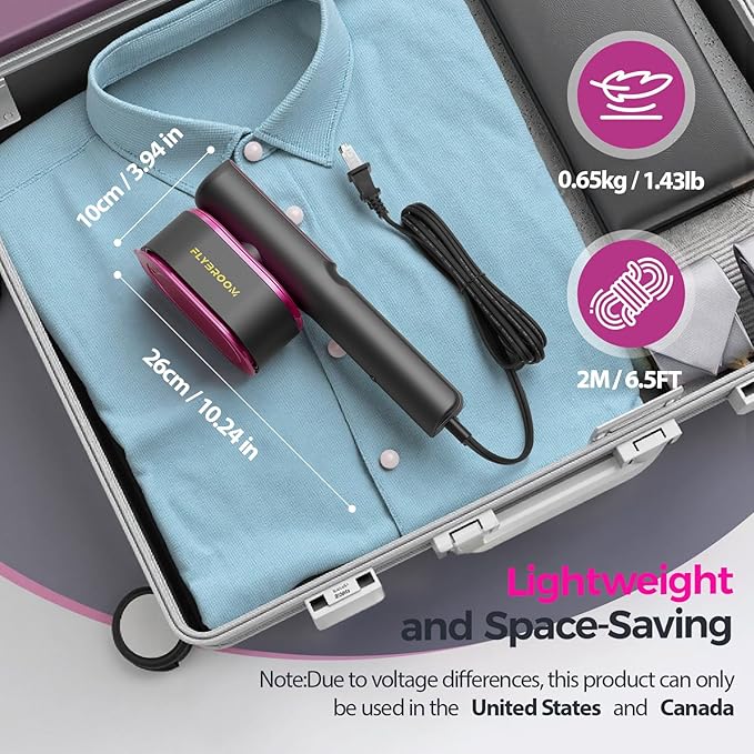 Travel Steamer for Clothes, 1200W Portable Steamer ๏ผ Iron 2 In 1, 13s Heat Up, LED Touch Display with 5 Modes, Large Ceramic Heat Panel, 110ml Tank, Garment Steamer for Home and Travel ๐๐๐๐