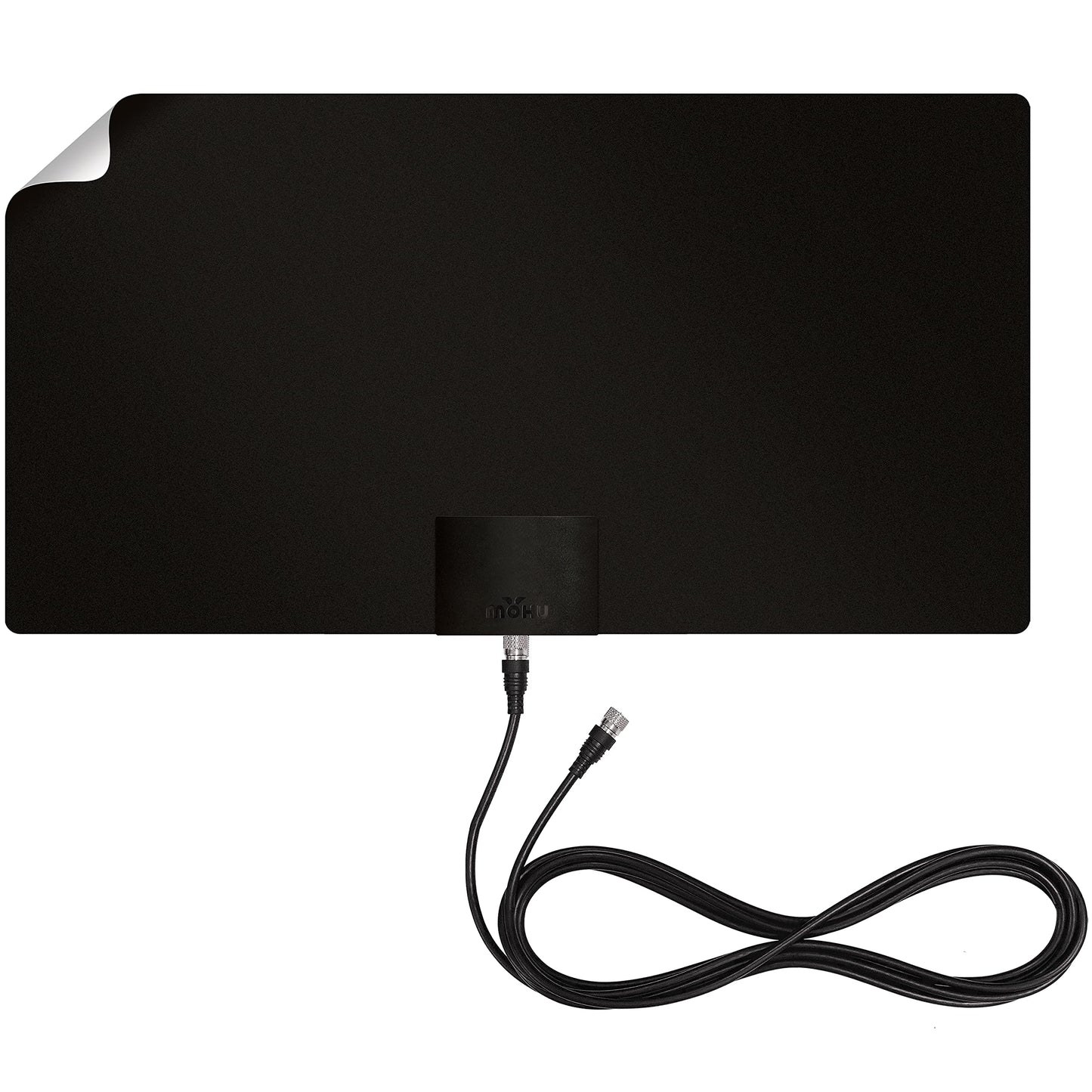 Mohu Leaf Supreme Pro Paper-Thin Indoor TV Antenna Amplified UHF VHF 65-Mile Range Multi-Directional - w/ 12 ft. Cable Signal Indicator-New