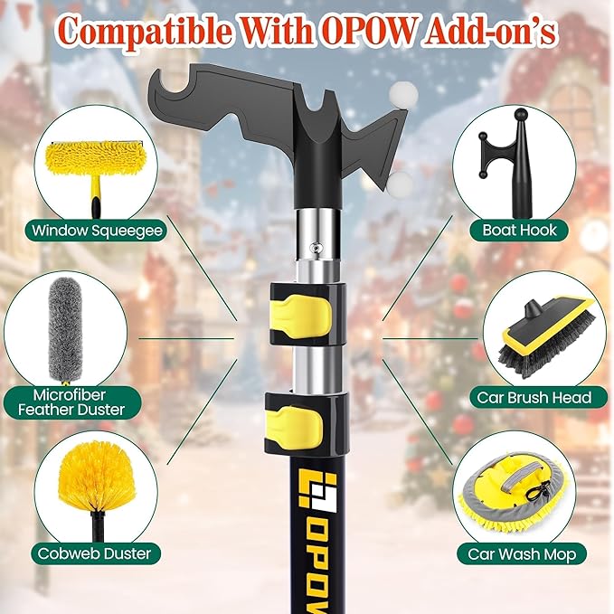 1.5-3 FT Long Telescopic Extension Pole, Multi-Purpose Aluminum Alloy Telescoping Rod with Universal Twist-on Metal Tip Flip-Lock Design, for Painting Cobweb Dusting, Window Cleaning, Christmas Lights