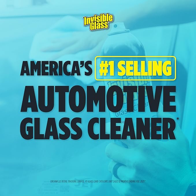 Invisible Glass 92164-4PK Premium Glass and Window Cleaner for Auto and Home Cleans Glass, Windows, Windshields, and More, Streak-Free, Ammonia-Free, Tint-Safe – 22 fl oz (Pack of 4)