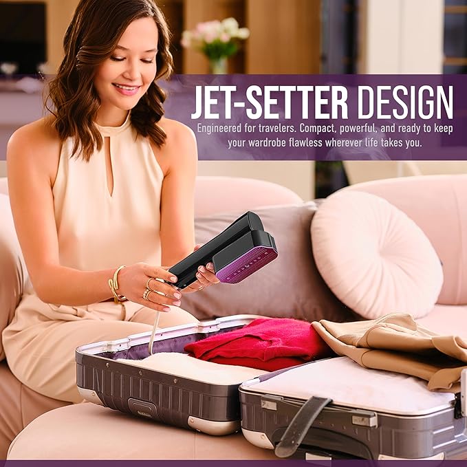 Travel Garment Steamer & Mini Steam Iron ā 1200W Handheld Clothes Steamer, 4 Modes, 20s Fast Heating, Wrinkle Remover for Home & Travel Portable Fabric Steamer for Clothing & Bedding ā Black
