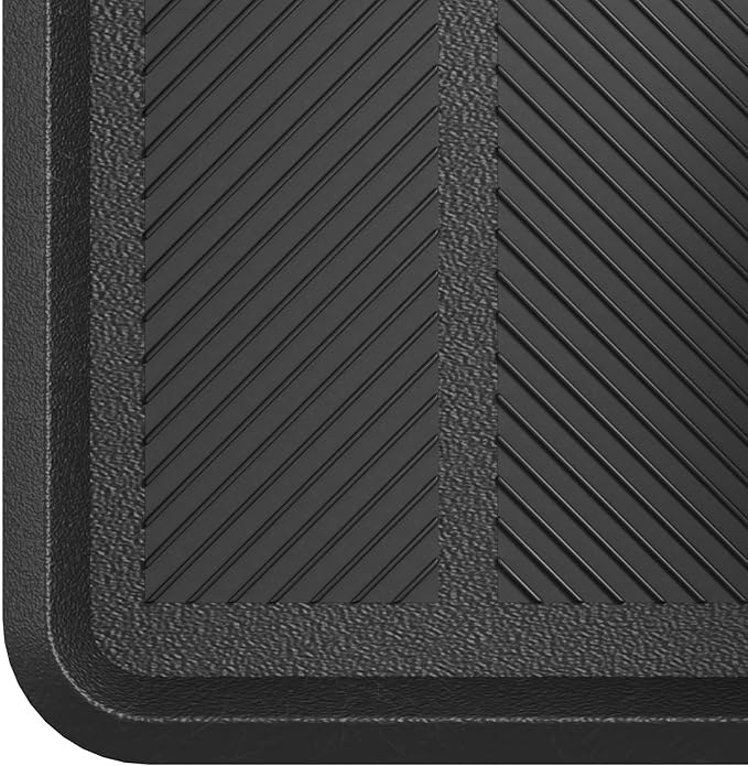Sweet Home Stores Hose -Wash Boot Tray Rubber Non-Slip 16" x 32" Indoor/Outdoor Mat for Entryways, Doorways, Black