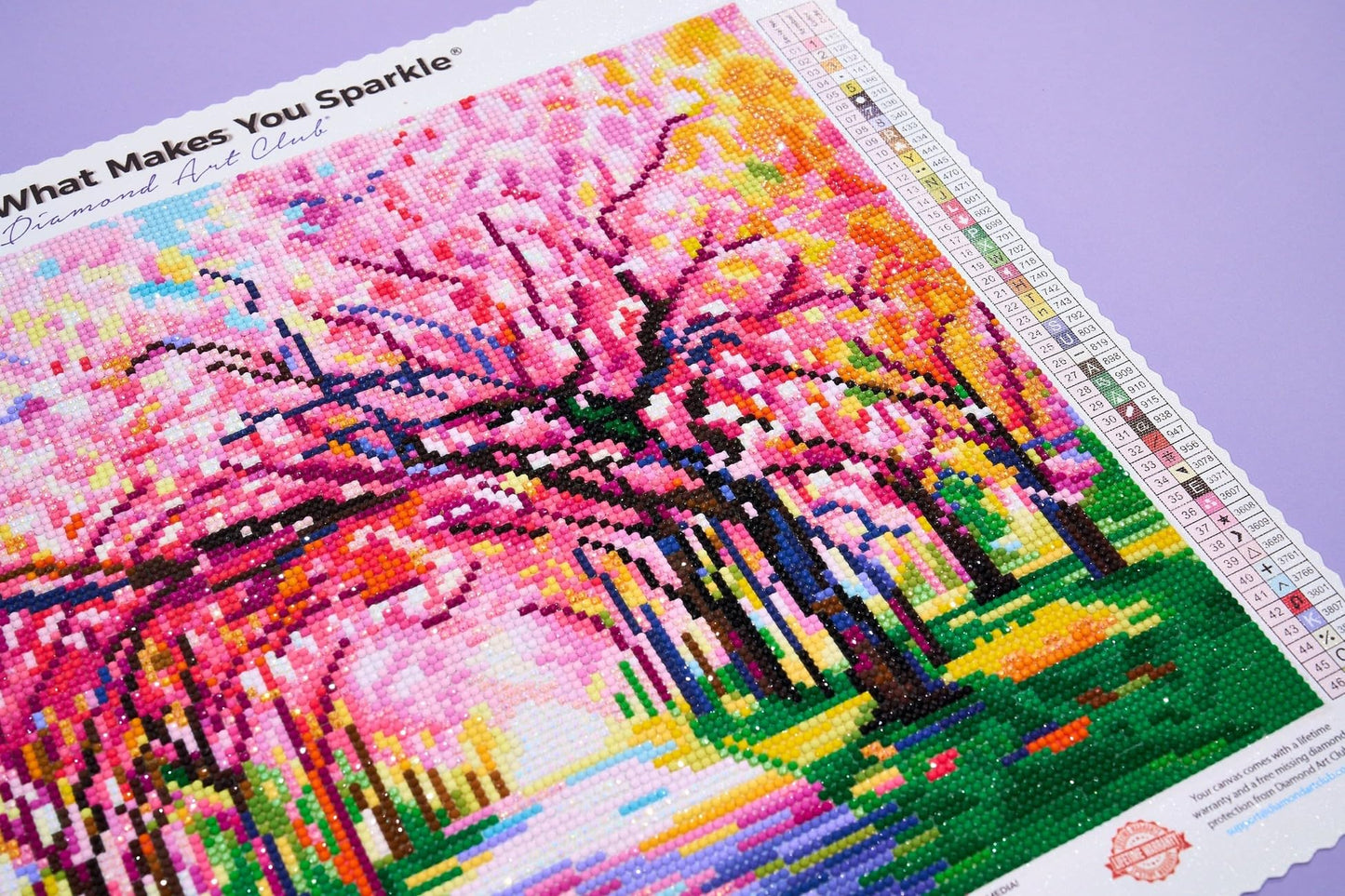 DIAMOND ART CLUB Cherry Blossom Trees Diamond Painting Kit, Fun DIY Crafts for Adults, Round Diamond Art Canvas, 17" x 13" (42.6 cm x 32.8 cm)