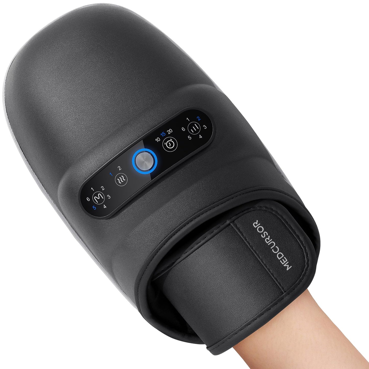 Medcursor Cordless Hand Massager, Hand Massager with Heat and Compression, Hand Warmer with Acupressure Beads, 6 Massage Modes,