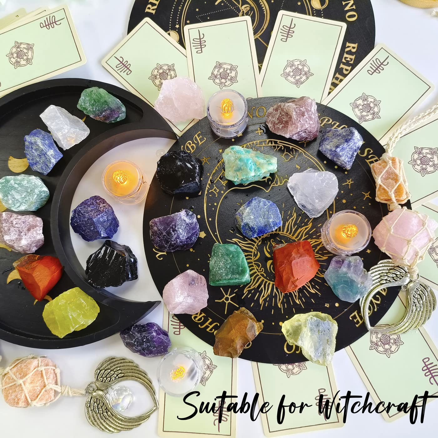 ZHIYUXI 1lb Tiger Eye 2" Green Aventurine Obsidian Lapis Lazuli Rough Stones Crystals Raw Crystal Bulk Large Crystals and Stones Gemstones Natural Rocks for Meditation, Fountain Rocks, Wire Wrapping