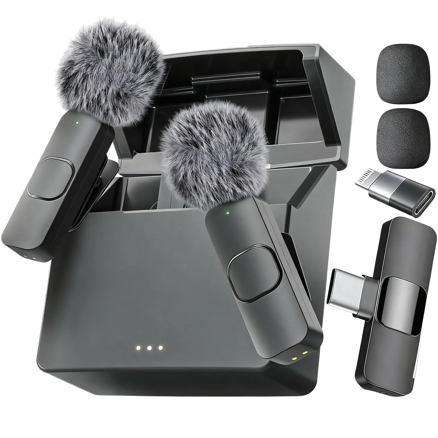 Mini Mic Pro (Latest Model - Wireless Microphone for iPhone, iPad, Android, Lavalier Microphone for Video Recording - iPhone Mic