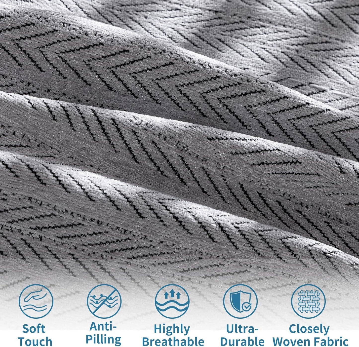 Nobildonna Sofa Chair Cover Waterproof Soft Thicken Chenille Cushion Couch Cover with Tassels,Washable Sofa Slipcovers for Armchair Recliner Sectional Furniture Protector, Gray 71"x71"