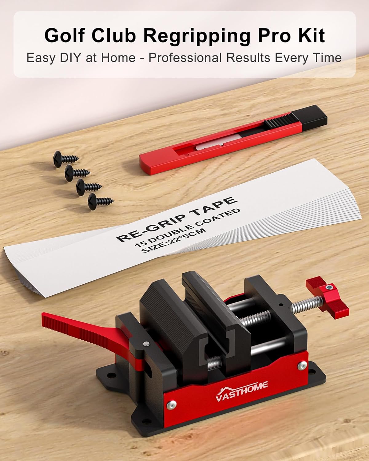 Golf Club Clamp Vise for Regripping Station