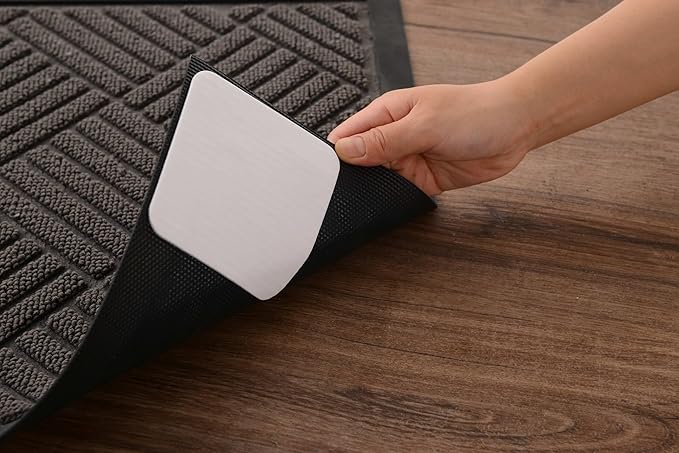 Rug Pad Gripper - 4 Pcs Non Slip Rugs Pads Corners for Hardwood Floors, Tile, Wood - Reusable, Washable Double Sided No Skid Adhesive Stickers
