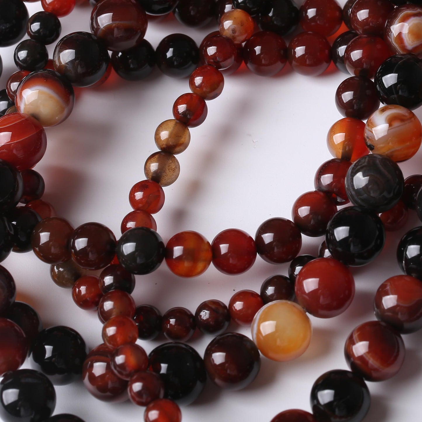 Natural Dream Agate Stone Gemstone Round Crystal Energy Jade Beads for Jewelry Making DIY Bracelet Necklace - 1 Strand 15.5inch 35PCS 10MM