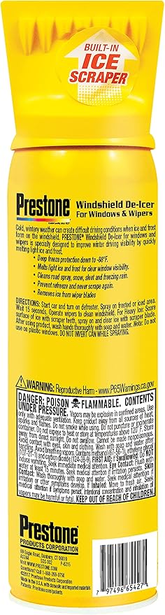 Prestone AS244 Windshield De-Icer - 17 oz. Aerosol