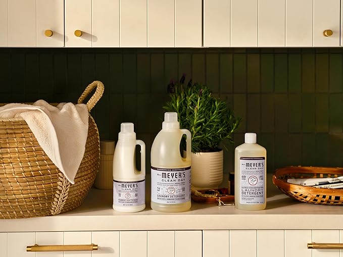 MRS. MEYER'S CLEAN DAY Liquid Laundry Detergent, Infused with Essential Oils, Lavender, 64 oz (64 Loads)