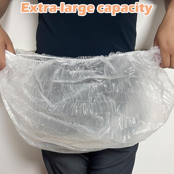50 PCS Elastic Band Trash Bags Compatible with Popur X5 Litter Box, Litter Box Liners for Popur X5 Self-Cleaning Cat Litter Box (White)