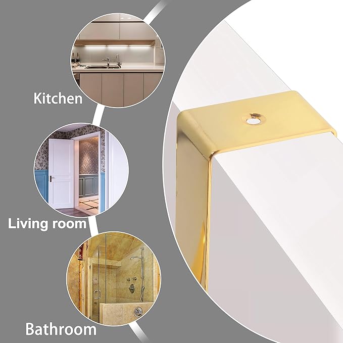 Dseap Over The Door Hook Hanger - 5 Tri Hooks, Heavy Duty Over The Door Towel Rack Coat Rack for Clothes Hat Towel,Gold