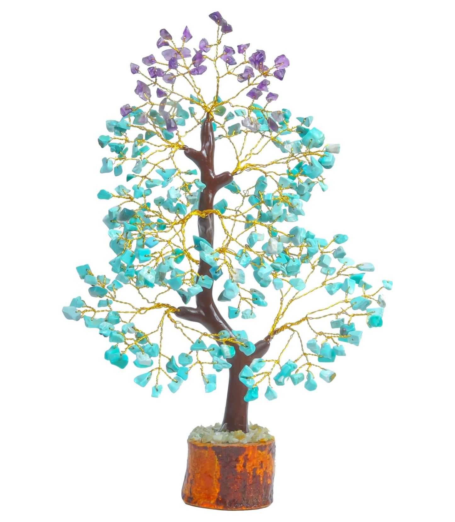 Crocon® Amethyst & Amazonite Tree of Life for Positive Energy feng Shui Tree, Fake Bonsai Tree, Crystals and Healing Stones, Money Tree, Room Decor Stone Tree, Healing Crystals, Spiritual Gifts