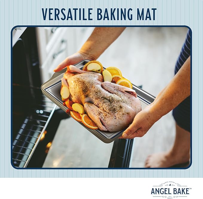 Silicone Baking Mat Set for Macarons – Non-Stick, Reusable, Food-Safe Baking Mats for Cookies, Pastries, and More – Perfect for Baking Sheets and Ovens – Pack of 2, 16.5" x 11.6"