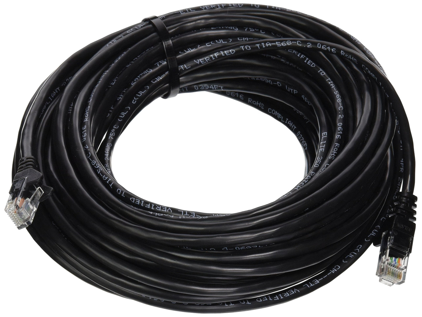 50Ft Cat5E Black Snagless Patch Cord Taa