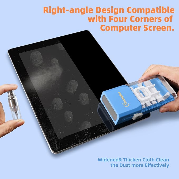 Laptop Cleaning Kit, Keyboard Cleaning Kit with Spray and Wipe, Keyboard Cleaner for MacBook iPad Tablet iPhone Computer Camera Lens Airpods Earbuds, Mutitool Brush for Electronic Screen